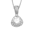 10Kt White Gold 0.25ct GH-SI-2 Diamond Pendant-diamonds-Lotus Gold