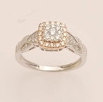 10Kt White and Rose Gold 0.40ct Diamond Ring-rings-Lotus Gold