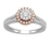 10Kt White and Rose Gold 0.60CT Diamond Ring