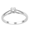 10Kt White Gold 0.11ct Diamond Solitaire Ring-diamonds-Lotus Gold