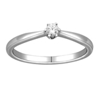 10Kt White Gold 0.10ct Diamond Solitaire Ring-diamonds-Lotus Gold