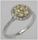 18Kt Yellow and White Gold 0.84ct Diamond Cluster Ring-diamonds-Lotus Gold