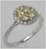 18Kt Yellow and White Gold 0.84ct Diamond Cluster Ring