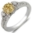 18Kt Yellow and White 0.90ct Diamond Cluster Ring