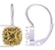 18Kt Yellow and white 0.98ct Diamond Square Earrings-diamonds-Lotus Gold