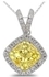 18Kt Yellow and White 0.79ct Diamond Cluster Pendant-diamonds-Lotus Gold
