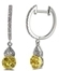 18Kt Yellow and White 0.74ct Diamonds Drop Earrings-diamonds-Lotus Gold
