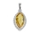 9K White Gold with Diamond Shaped Citrene Diamond Pendant