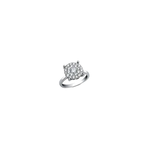 18Kt White Gold 0.98ct Diamond Cluster Ring