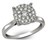 18Kt White Gold 0.50ct Diamond Cluster Ring