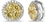 18Kt Yellow and White 1.01ct Diamonds Round Stud Earrings