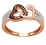 10kt rose goldd cognac diamond ring