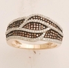 10kt rose gold black diamond ring-diamonds-Lotus Gold