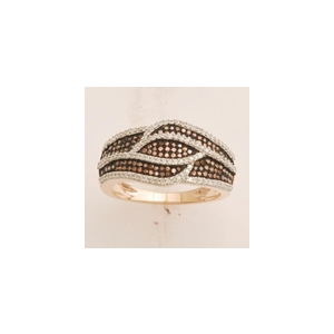 10kt rose gold black diamond ring