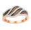 10kt rose gold black/white diamond ring size u7