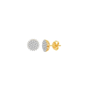 10kt yellow gold 0.37ct diamond cluster earring GH-SI2