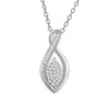 10KT WHITE GOLD 0.10CT DIAMOND TEARDROP PENDANT-diamonds-Lotus Gold