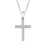 10K WHITE GOLD DIAMOND CROSS PENDANT