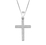 10K WHITE GOLD DIAMOND CROSS PENDANT