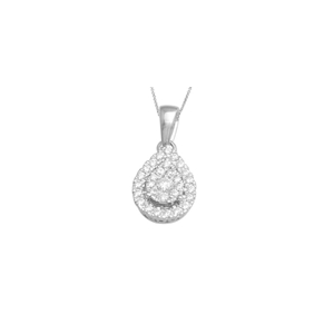 10KT YELLOW GOLD 0.25CT DIAMOND TEARDROP PENDANT