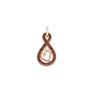 10KT ROSE GOLD 0.15CT COGNAC DIAMOND TWIST PENDANT