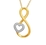 10Kt Yellow/White Gold 0.06ct Diamond Heart Twist Pendant