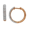 10Kt Rose Gold 0.13ct Diamond Hoop Earrings -diamonds-Lotus Gold