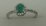 10 Karat White Gold Diamond Ring with Emerald Stone