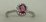 10 Karat White Gold Daimond Ring With Tourmaline Stone