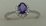 10 Karat White Gold Daimond Ring With Amethyst Stone