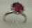 10 Karat White Gold Daimond Ring With Tourmaline Stone
