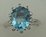 10 Karat White Gold Daimond Ring With Blue Topaz Stone